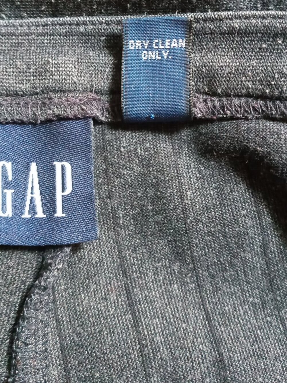 Vintage GAP Gray Pinstripe Pants 90s Corporate Office Wear Stretch Sz M - Picture 10 of 12